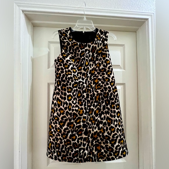 High quality J Crew leopard Business Dress. PETITE. Only worn once or twice! - Picture 1 of 4